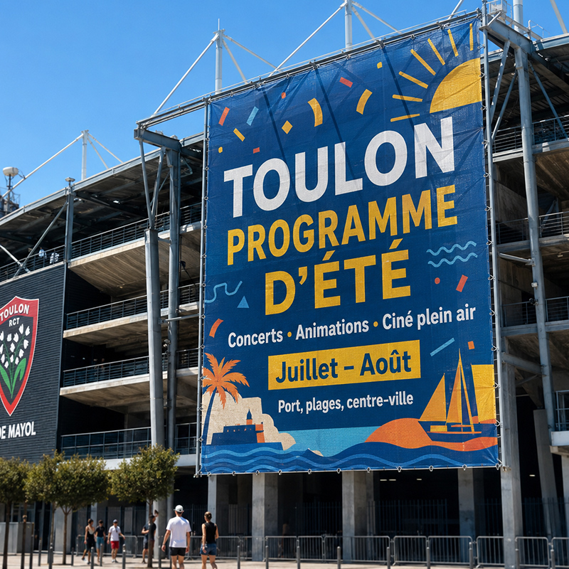 bâche perforée sur échafaudage