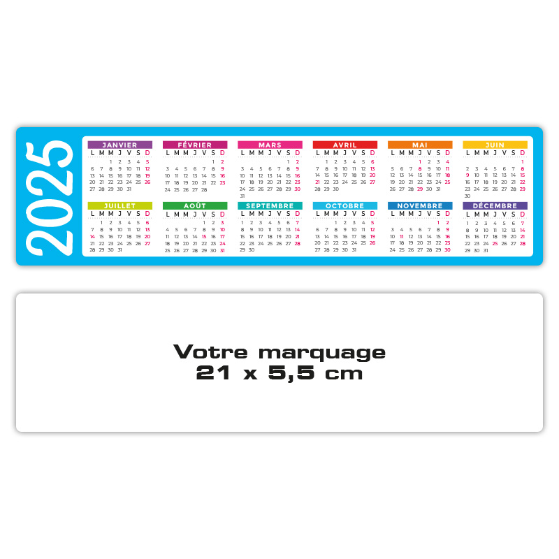 calendrier marque pages en pvc personnalisé en couleurs