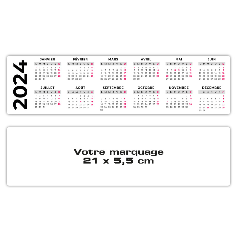 2 calendriers marque pages en pvc personnalisés en couleurs