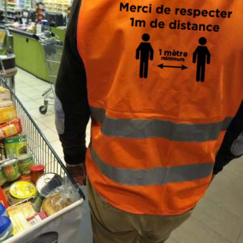 EPI gilet de distantiation pour mesures sanitaires en entreprise