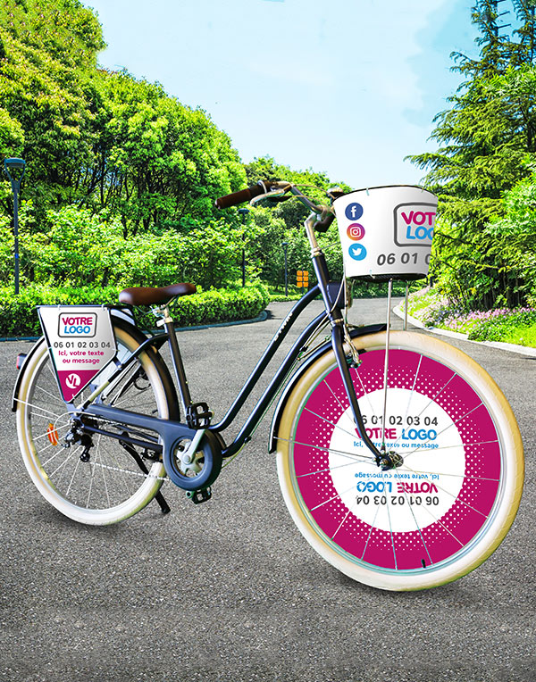 Vélo personnalisé grâce au kit de personnalisation en pvc