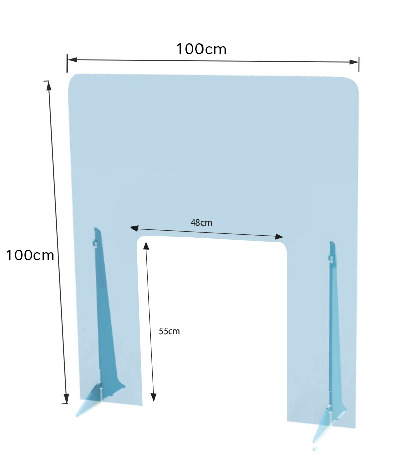 schema de l'hygiaphone plexiglas spécialement concu pour les urnes de bureau de vote